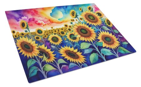 NEW Sunflowers in Color Glass Cutting Board Decorative Tempered Glass Kitchen Cutting and Serving Board Large Size Chopping Board