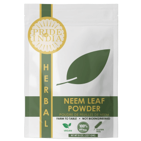 Pride Of India | Natural Neem/Margosa Herb Powder 8 oz (227 gm) | Nutrient-Rich Superfood | Add it to Smoothies, Juices & Dips | Bitter