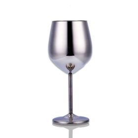 Stainless steel wine glass (Option: Stainless Steel)